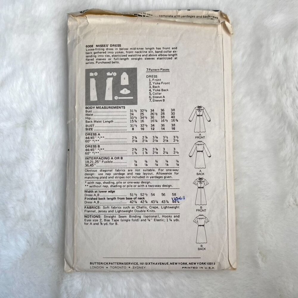 Quick! Butterick Sewing Pattern - Picture 2 of 2
